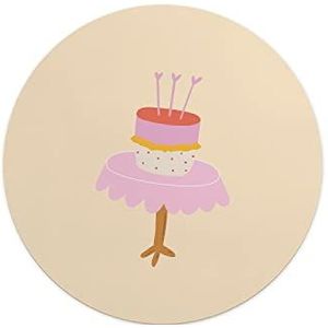 Questo Casa, Ronde digitaal bedrukte muismat, antislip onderkant, voor kantoor en thuis, diameter: 22 cm