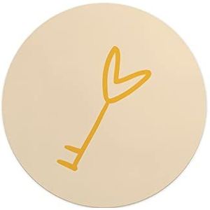 Questo Casa, Ronde muismat met antislip onderkant voor kantoor en thuis, diameter 22 cm