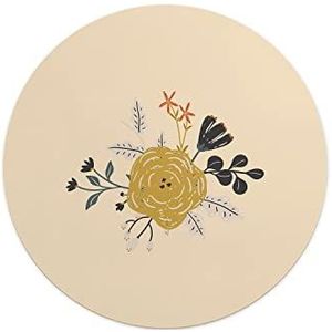 Questo Casa, Ronde muismat met antislip onderkant voor kantoor en thuis, diameter 22 cm