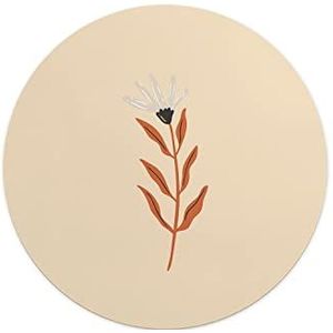 Questo Casa, Ronde digitaal bedrukte muismat, antislip onderkant, voor kantoor en thuis, diameter: 22 cm