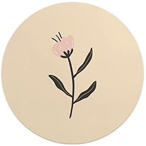 Questo Casa, Ronde muismat met antislip onderkant voor kantoor en thuis, diameter 22 cm