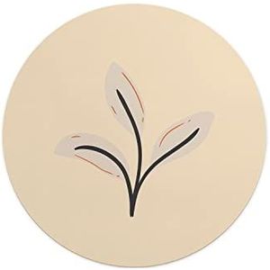 Questo Casa, Ronde digitaal bedrukte muismat, antislip onderkant, voor kantoor en thuis, diameter: 22 cm