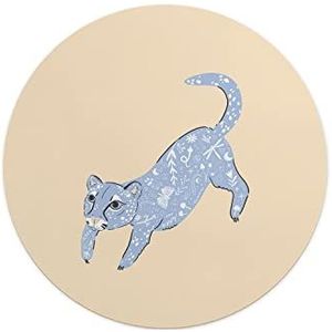 Questo Casa, Ronde muismat met antislip onderkant voor kantoor en thuis, diameter 22 cm