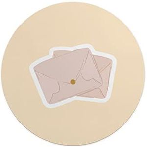 Questo Casa, Ronde muismat met antislip onderkant voor kantoor en thuis, diameter 22 cm