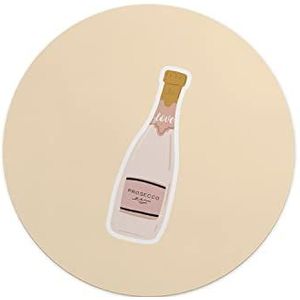 Questo Casa, Ronde digitaal bedrukte muismat, antislip onderkant, voor kantoor en thuis, diameter: 22 cm