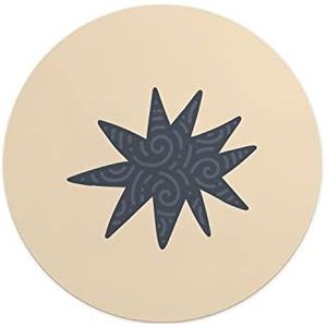 Questo Casa, Ronde muismat met antislip onderkant voor kantoor en thuis, diameter 22 cm