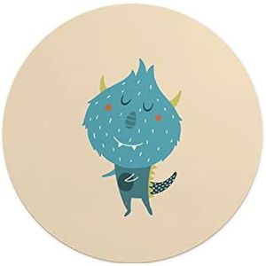 Questo Casa, Ronde digitaal bedrukte muismat, antislip onderkant, voor kantoor en thuis, diameter: 22 cm