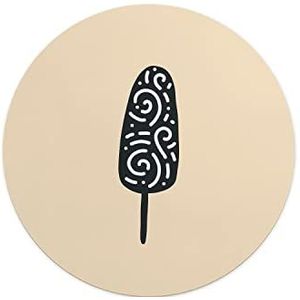 Questo Casa, Ronde muismat met antislip onderkant voor kantoor en thuis, diameter 22 cm