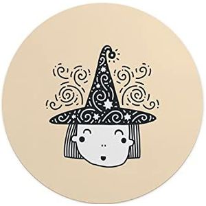 Questo Casa, Ronde digitaal bedrukte muismat, antislip onderkant, voor kantoor en thuis, diameter: 22 cm