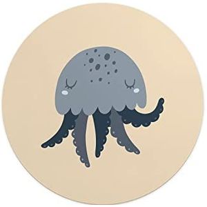 Questo Casa, Ronde muismat met antislip onderkant voor kantoor en thuis, diameter 22 cm