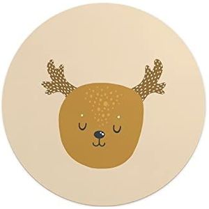 Questo Casa, Ronde digitaal bedrukte muismat, antislip onderkant, voor kantoor en thuis, diameter: 22 cm