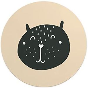 Questo Casa, Ronde muismat, digitaal bedrukt, antislip onderkant, voor kantoor en thuis, diameter 22 cm