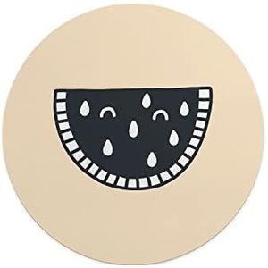 Questo Casa, Ronde muismat met antislip onderkant voor kantoor en thuis, diameter 22 cm