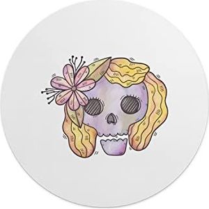 Questo Casa, Ronde digitaal bedrukte muismat, antislip onderkant, voor kantoor en thuis, diameter: 22 cm