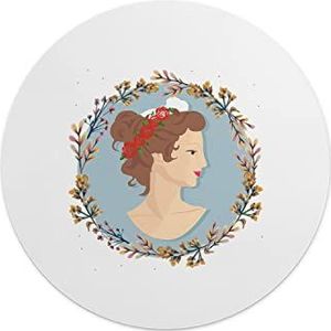 Questo Casa, Ronde muismat met antislip onderkant voor kantoor en thuis, diameter 22 cm