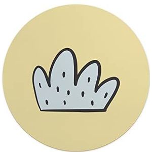 Questo Casa, Ronde digitaal bedrukte muismat, antislip onderkant, voor kantoor en thuis, diameter: 22 cm