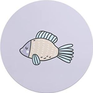 Questo Casa, Ronde muismat met antislip onderkant voor kantoor en thuis, diameter 22 cm