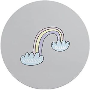 Questo Casa, Ronde muismat met antislip onderkant voor kantoor en thuis, diameter 22 cm