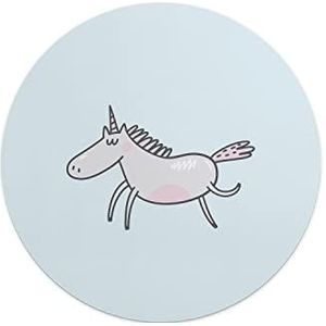 Questo Casa, Ronde muismat met antislip onderkant voor kantoor en thuis, diameter 22 cm