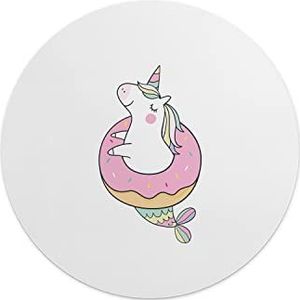 Questo Casa, Ronde digitaal bedrukte muismat, antislip onderkant, voor kantoor en thuis, diameter: 22 cm