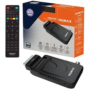 Humax - DVB-T2 HD-2023T2 Digimax Nano Terrestrische Digitale Decoder met 2 in 1 Afstandsbediening voor TV-Controle