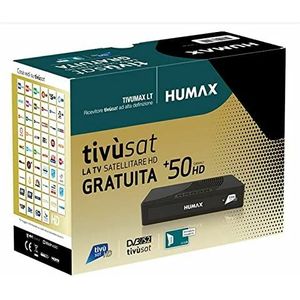 Humax TIVUMAX-HD3802S2+ Tivusat-kaart actief (DVB-S2, CI+ slot), TV-ontvanger, Zwart
