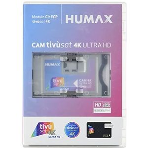 Humax - Tivùsat 4K Ultra HD CAM met CI+ECP-interface, inclusief kaart, achterkant compatibel met CI-apparaten