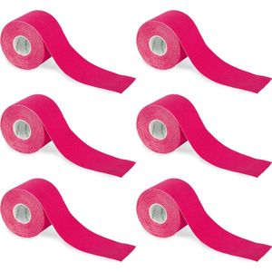 Nasara Kinesio tape - Roze | 6 st | Huidvriendelijk | Sporttape