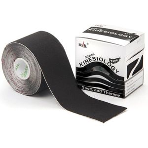 Nasara Kinesiologytape - 5 meter x 5 cm - zwart