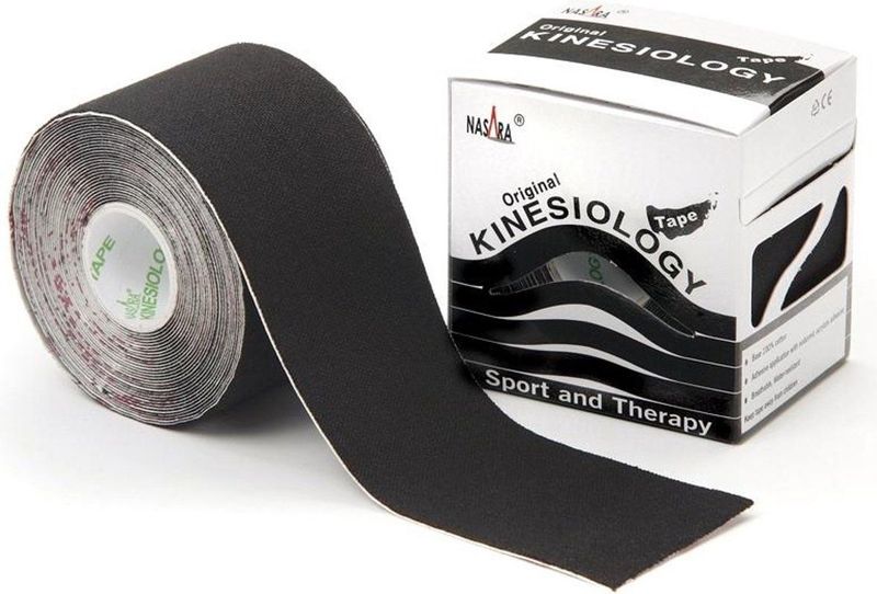 Nasara Kinesiologytape - 5 meter x 5 cm - zwart