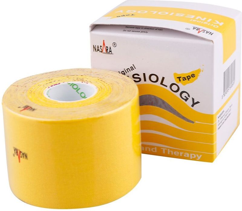 Nasara - Kinesiologytape - Geel - 5 meter x 5 cm