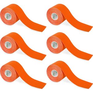 Nasara - Kinesio Tape - Oranje - Set van 6 Rollen