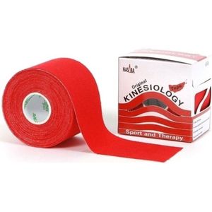 Nasara - Kinesiologytape - Rood - 5 meter x 5 cm