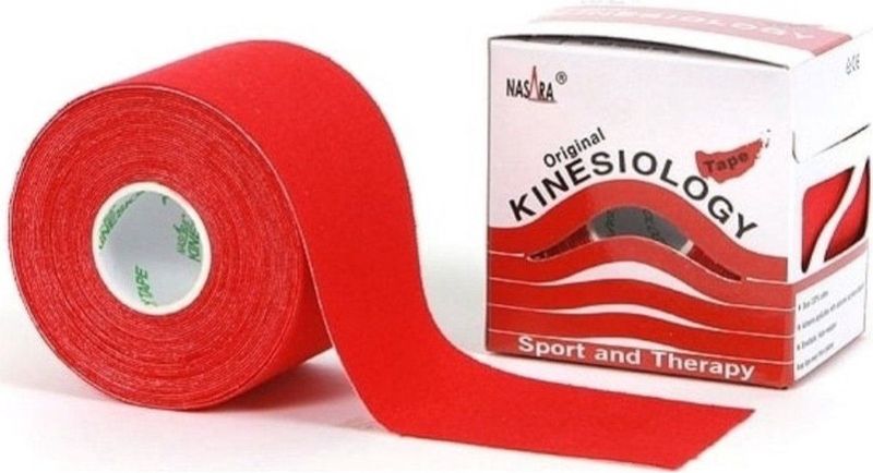 Nasara - Kinesiologytape - Rood - 5 meter x 5 cm