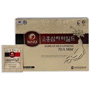 Koreaanse Rode Ginseng thee, doos met 50 sachets, stimuleert de bloedsomloop, het geheugen, de toon