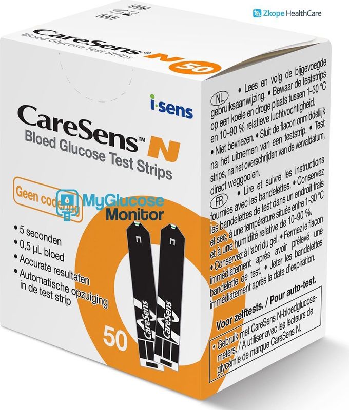 CareSens - N - Teststrips - Voor Bloedglucosemeters - 50 Stuks