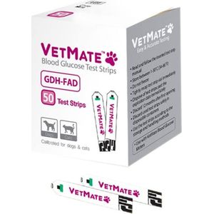 VetMate bloedglucosemeter teststrips 50 stuks