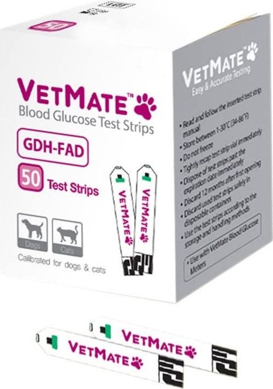 VetMate bloedglucosemeter teststrips 50 stuks