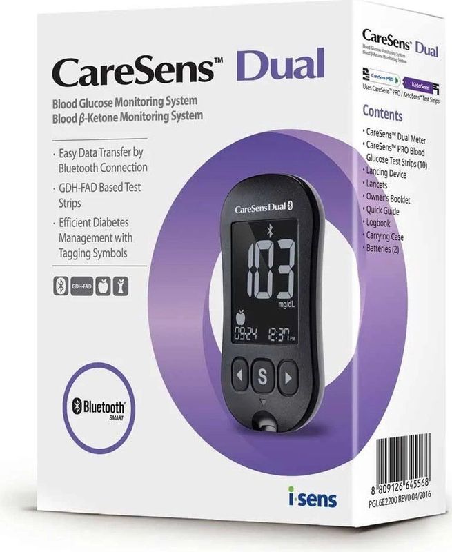 CareSens Dual - Bloedglucosemeter - Wit - Inclusief Startpakket