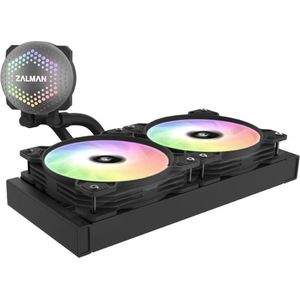 Zalman ALPHA24 Black CPU Liquid Cooler 280mm Radiator 2 x 140 mm Fan ARGB pump Dual Processor Alles-in-één vloeistofkoeler 12 cm