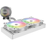 Zalman ALPHA28 White CPU Liquid Cooler 280mm Radiator 2 x 140 mm Fan ARGB pump Dual Processor Kit voor vloeistofkoeling 14 cm Wit