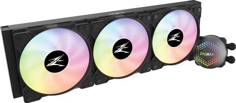 Zalman ALPHA36 Black CPU Liquid Cooler 360mm Radiator 3 x 120 mm Fan ARGB pump Dual Processor Alles-in-één vloeistofkoeler 12 cm Zwart