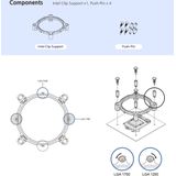 Zalman ZM-1700MKC, Intel LGA 1700 Mounting Kit for CNPS9x, CNPS7600RGB