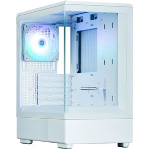 Zalman P10 wit micro-ATX Tempered Glass Panoramic View, 1 x 120 mm ARGB Fan included, 2 x 3.5, 1 x 2.5, 418(D) x 216(W) x 422(H)mm