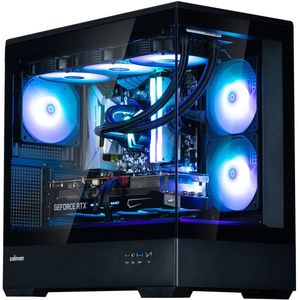 Zalman - P30 - micro-ATX Behuizing - Panoramisch Gehard Glas - Zwart/Wit