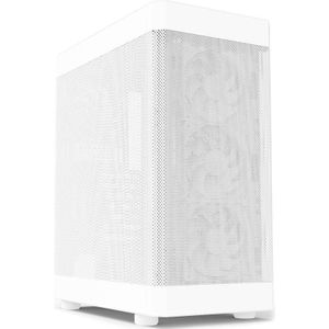 Zalman I4 wit, ATX Mid Tower PC Case, Optimized air cooling met Six 120mm fans en Mesh front & Mesh side panel, Pre-installed fan: 6 x 120mm fan, (3 in front, 2 in top & 1 in rear), front & side dust filters, support 120/240/280/360mm AIO Water Coole