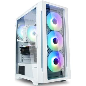 Zalman - I3 Neo TG - Mid Tower PC-behuizing - Wit - RGB Ventilator x4