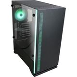 Zalman - S5 - ATX Mid-Tower-behuizing - Zwart - Zijpaneel van Geharde Glas - Rainbow RGB-lichteffecten
