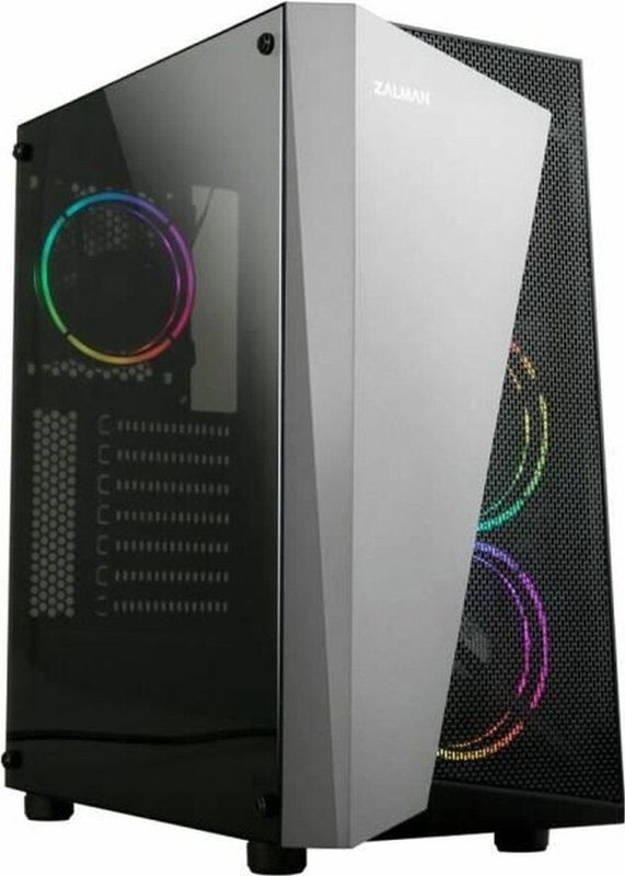Zalman - S4 Plus - Midi Tower Case - Inclusief 2 Ventilatoren - Volledig Acryl Zijpaneel