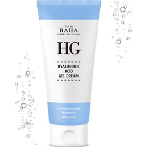 Cos de BAHA All Day Cream Hydrating Anti Age Skin Hyaluronic Acid Gel Cream - HG - Large Size 120 ml - Korean K Beauty Gezichtsverzorging - MMW LMW Hyaluronic Acid Vitamin B3 Niacinamide Betaine Natural Herb Extracts - Morning & Night K-Beauty